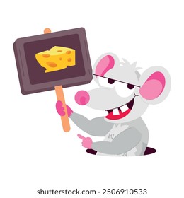 Bundle of  Cute Mouse Flat Stickers 

