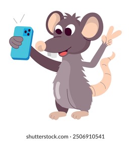Bundle of  Cute Mouse Flat Stickers 


