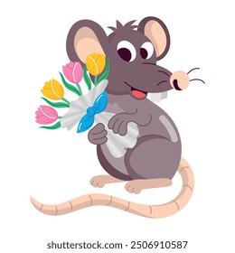 Bundle of Cute Rat Activities Flat Stickers 

