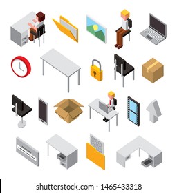 bundle of data center storage isometric set icons vector illustration design