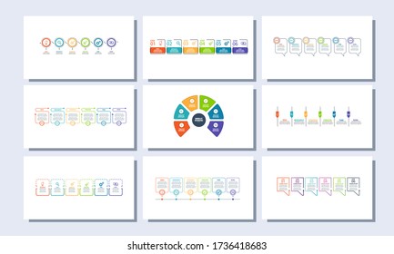 Bundle data visualization. Process chart. Abstract elements of graph, diagram with steps, options, parts or processes. Vector business template for presentation. Creative concept for infographic.
