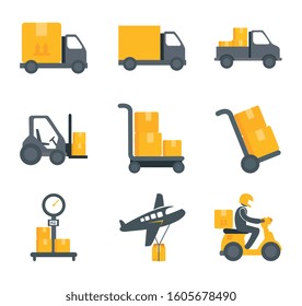 bundle of delivery service icons vector illustration design