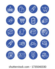 bundle of delivery set icons vector illustration design