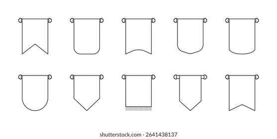 Bundle design element pennant flag