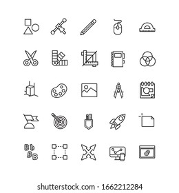 bundle of designer set icons vector illustration design