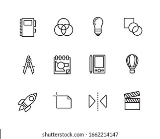 bundle of designer set icons vector illustration design