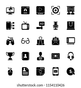 
Bundle of Digital Marketing Glyph Icon Vector
