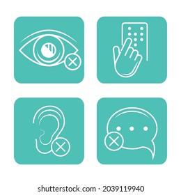 bundle of disabled information icons