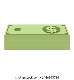 Bundle of Dollar paper currency with Dollar sign icon,vector.