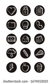 bundle of doodle set icons vector illustration design