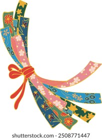 Paquete dibujado en patrones tradicionales de Japón, tipo B