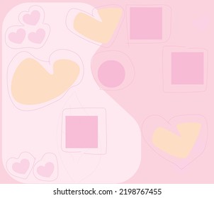 Bundle of editable love story templates. Abstract backgrounds