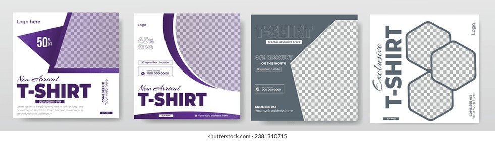 Bundle of editable Modern Eye Catching Fashion Sale Social Media Post Web Banner Template