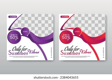Bundle of editable Modern Social Media Post Feed Banner Templates for Sale and Discount Promotions
