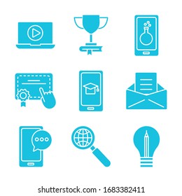 bundle of education onsilhouette set icons vector illustration design