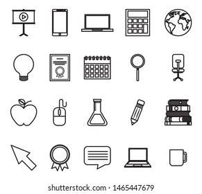 bundle of education set icons vector illustration design