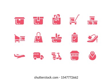 bundle of electronic commerce with icons set vector illustration design