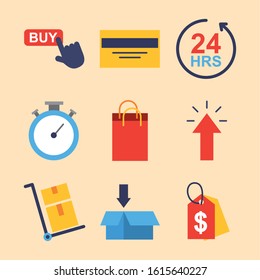 bundle of electronic commerce icons vector illustration design