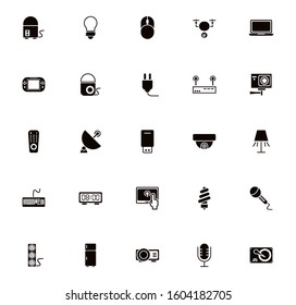 bundle of electronics devices icons vector illustration design
