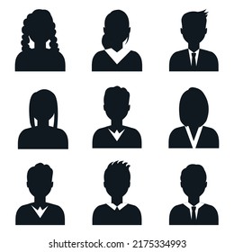 grupo de elegantes empresarios avatar Vector Silhouettes Colecciones