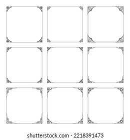 Bundle of Elegant Classic Square Border