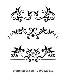 Bundle of elegant ornamental borders frames
