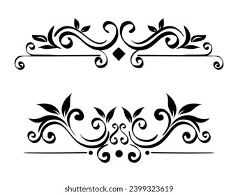 Bundle of elegant ornamental borders frames