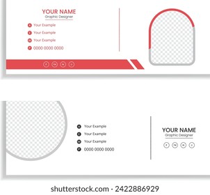 Bundle Email Singnature Template Design- Vector corporate Design Email- Footer Business Template Design