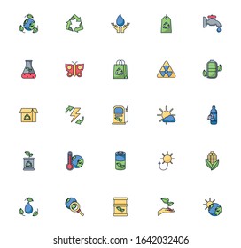 bundle of environment set icons vector illustration design