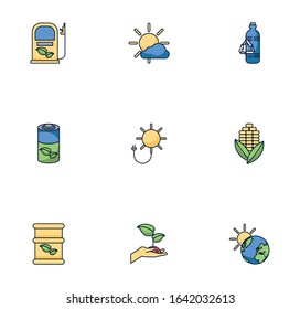 bundle of environment set icons vector illustration design