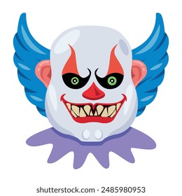 Bundle of Evil Face Flat Vectors 

