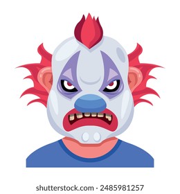 Bundle of Evil Face Flat Vectors 

