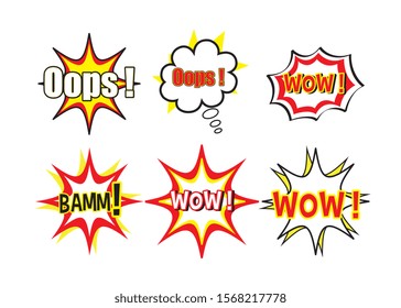 bundle of expression style pop art vector illustration design