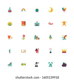 bundle of fairytales set icons vector illustration design