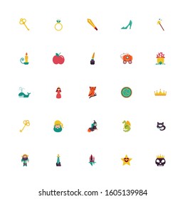 bundle of fairytales set icons vector illustration design