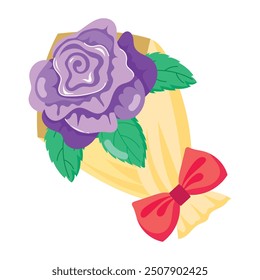 Bundle of Flat Style Blooming Flowers Stickers 

