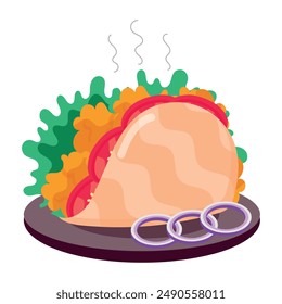 Bundle of Food Items Flat Stickers 

