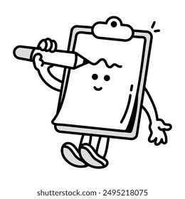 Bundle of Funny Cartoons Doodle Icons 

