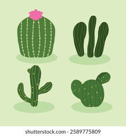 a bundle green cactus plants