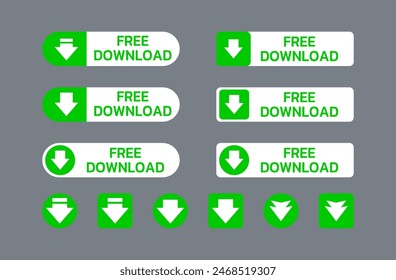 Bundle of green download buttons