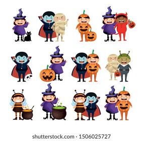bundle halloween with costume children