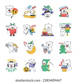 Bundle of Halloween Day Doodle Stickers 

