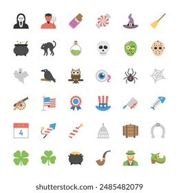 Paket Halloween und Event mit Set Icons Vektorillustration Design