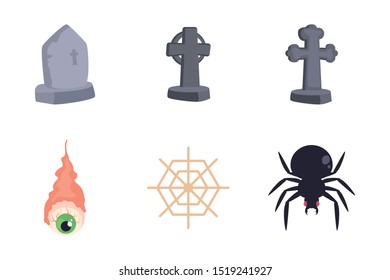 bundle halloween with set icons