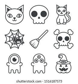 bundle of halloween set icons vector illustration design