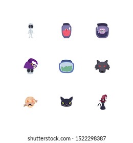 bundle halloween with set icons vector illustration design
