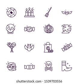 bundle of halloween set icons vector illustration design