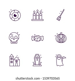 bundle of halloween set icons vector illustration design