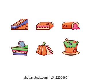bundle halloween with set icons vector illustration design