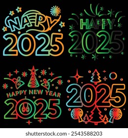 bundle happy new year art and illustrator